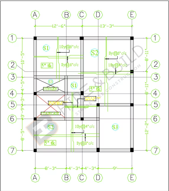 Ground floor roof slab details