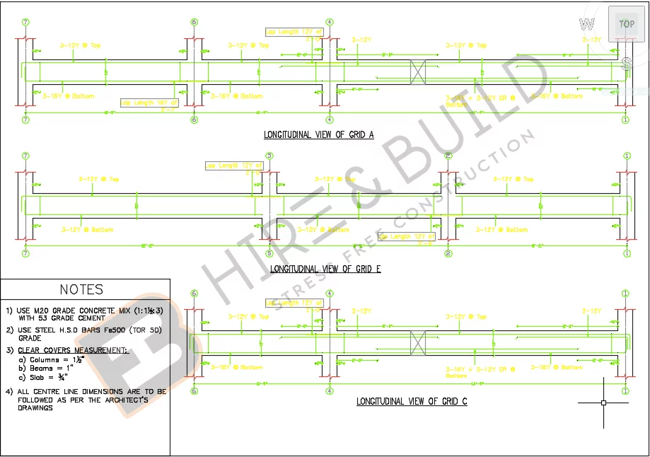 Longitudinal grid view